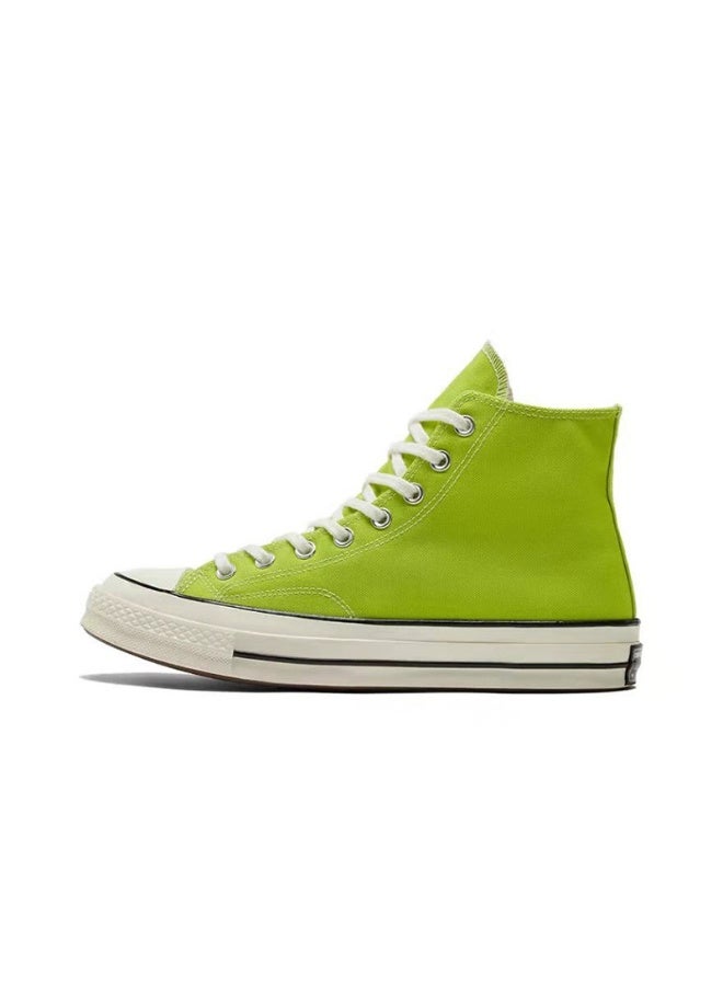 Converse High-Top Canvas Sneakers – Vibrant Neon Green Retro Style for Trendsetters 43SIZE