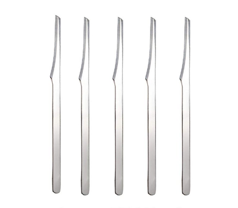 AKOAK 5 Pcs Stainless Steel Scraper Multifunctional Professional Pedicure Tools to Remove Dead Skin Callus Knife Scraping Pedicure Tools - Image 1