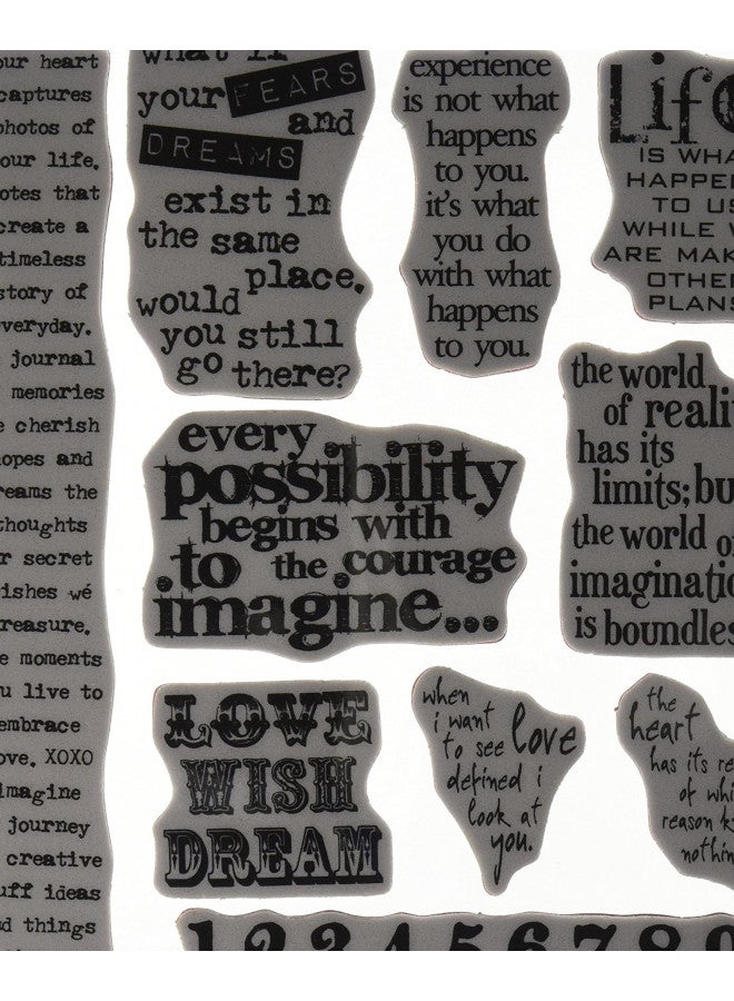 Stampers Anonymous Tim Holtz Cling Stamps 7"X8.5", Stuff 2 Say - Image 2
