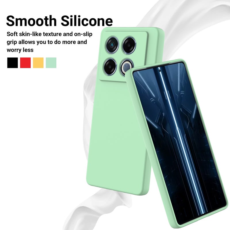 BURAQ Case Cover For Infinix GT 20 Pro Solid Color Liquid Silicone Dropproof Full Coverage Phone Case(Green) - Image 3