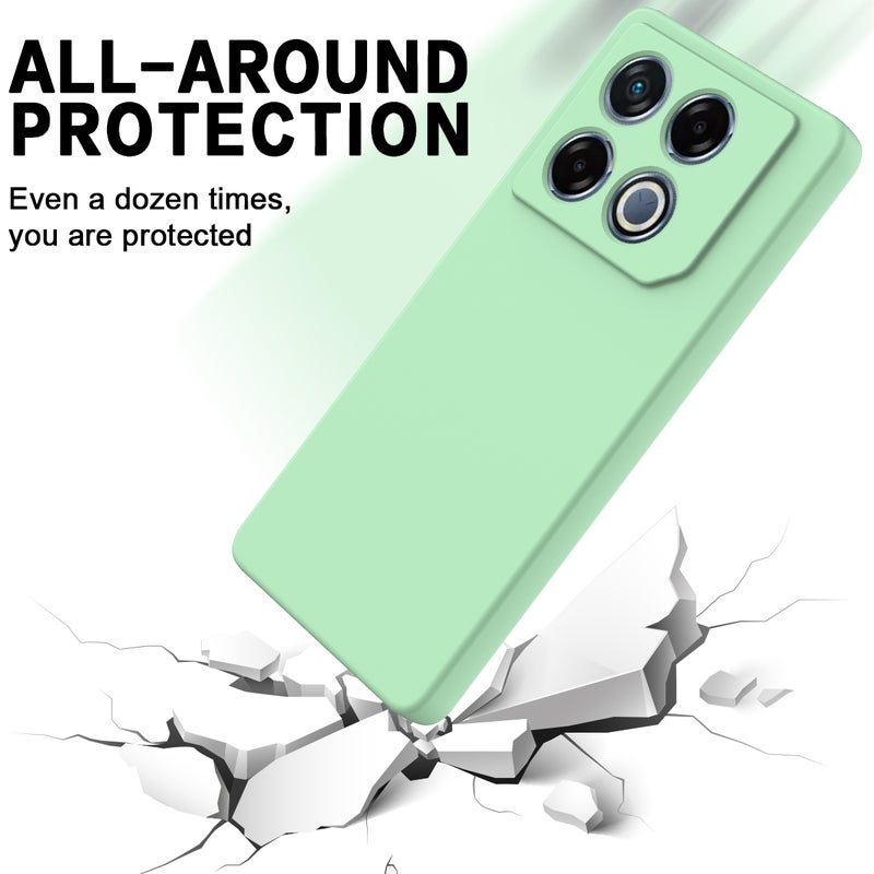 BURAQ Case Cover For Infinix GT 20 Pro Solid Color Liquid Silicone Dropproof Full Coverage Phone Case(Green) - Image 5