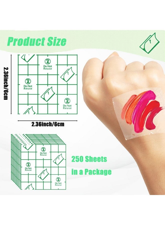 لابوهي لوحة مكياج يدوية مكونة من 250 قطعة، لوحات شفافة لاصقة للاستخدام مرة واحدة للمكياج والمقاومة للماء، لوحة مكياج فنية للنساء للاستخدام اليومي (2.36 × 2.36 بوصة) - Image 2