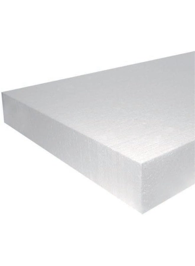 كرافت ماجيك لوح رغوي أبيض من ستايروفوم للأشغال اليدوية 60×30×5 سم (عبوة واحدة) | ورقة بوليسترين سميكة للتماثيل الفنية، النمذجة، مشاريع المدرسة والحرف اليدوية DIY - Image 1
