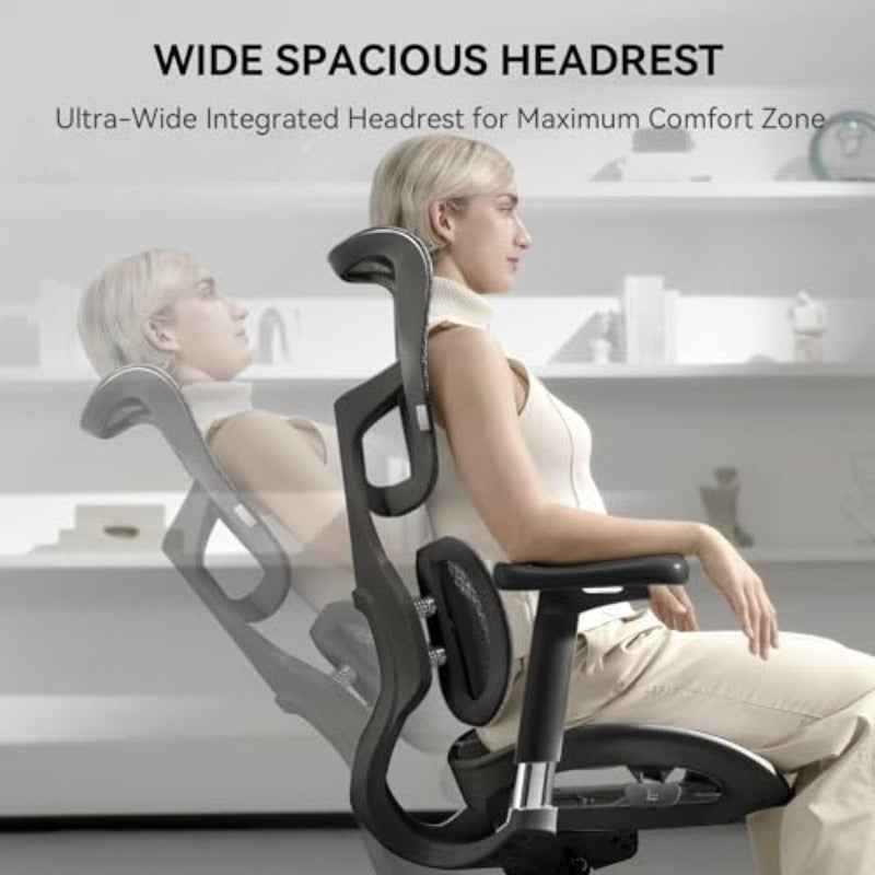 S100 Gaming Chair Ergonomic Office Chair 6D Dynamic Lumbar Support Adjustable Seat Depth Ultra Soft 3D Armrests Adjustable Backrest Home Office Chair Dark Black - Image 3