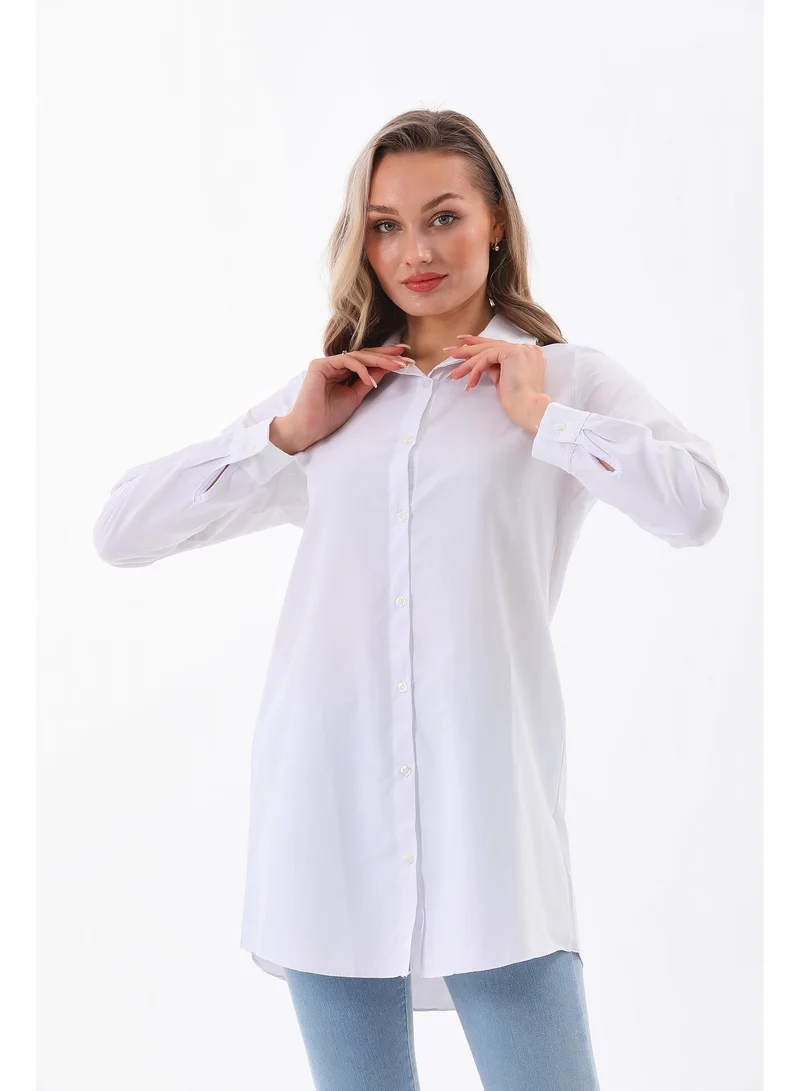 مارفيلا باي رشا Classic Long White Shirt
