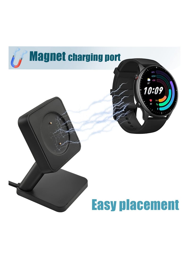 Charger Stand Compatible with Amazfit GTR 2/ 2e, for GTS 2/ 2e, for BIP U/ U Pro, for Pop Pro, for Zepp E/ Z, for T-REX Pro, Smartwatch USB Charger Cable Fit Accessories - Image 4