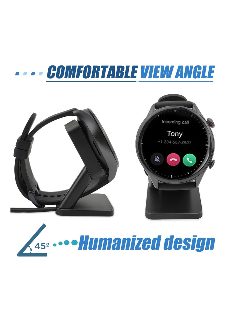 Charger Stand Compatible with Amazfit GTR 2/ 2e, for GTS 2/ 2e, for BIP U/ U Pro, for Pop Pro, for Zepp E/ Z, for T-REX Pro, Smartwatch USB Charger Cable Fit Accessories - Image 3