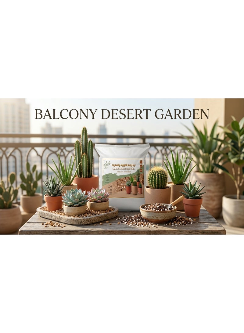 Premium Succulent & Cactus Potting Soil 100% Organic Ultra-Fast Drainage Growing Medium for Aloe Vera & Desert Plants Max Root Aeration - 5 L - Image 3