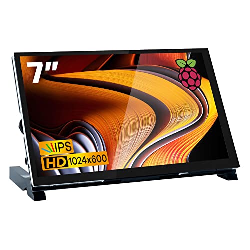 Hosyond 7 Inch IPS LCD Touch Screen Raspberry Pi Monitor Display 1024×600 Capacitive Screen HDMI Monitor Compatible with Raspberry Pi 5/4B/3B+, BB Black, Windows 10 8 7 - Image 1