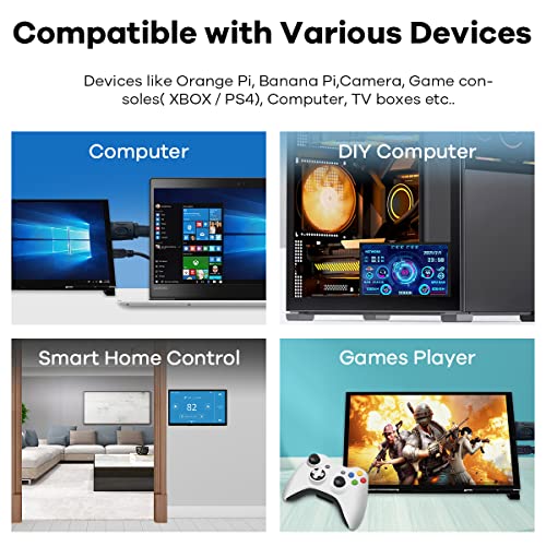 Hosyond 7 Inch IPS LCD Touch Screen Raspberry Pi Monitor Display 1024×600 Capacitive Screen HDMI Monitor Compatible with Raspberry Pi 5/4B/3B+, BB Black, Windows 10 8 7 - Image 5