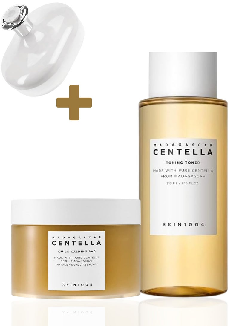 SKIN1004 Madagascar Centella Duo: Calming Toner And Quick Soothing Pads 340ml - Image 1