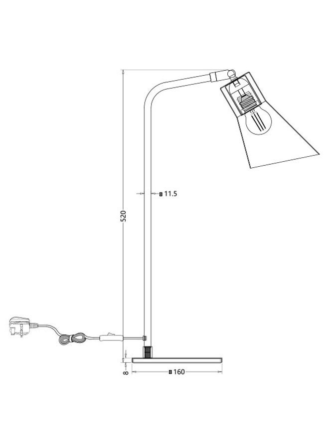 ٍSiera Light Table lamp with gold base and black shade Touch - Image 4