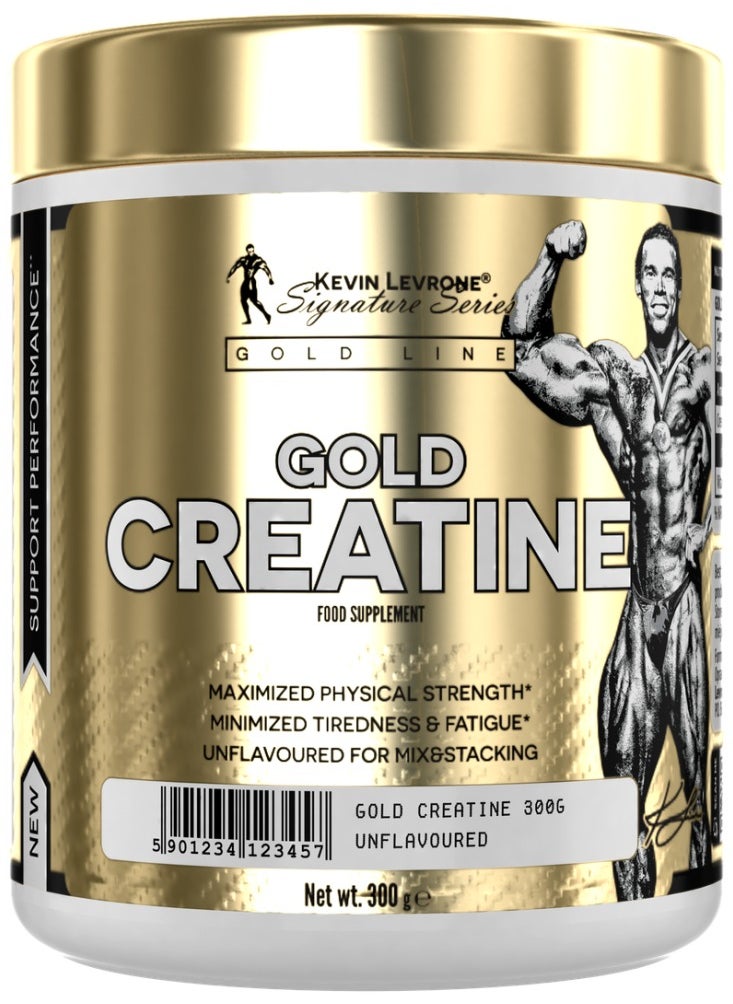 KEVIN LEVRONE Kevin Levrone Gold Creatine 300g | Pure Creatine Monohydrate | Boost Strength, Muscle Growth & Recovery | Unflavoured for Easy Mixing | Gym Supplement for Men & Women 