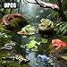 THINKBAY 9PCS Amphibian Animals Figurines Toys for Kids with Rainforest Reptile Animals Figurines Include Salamanders Ichthyophis Frog Figures Cake Toppers Party Favors for Toddler - Image 4