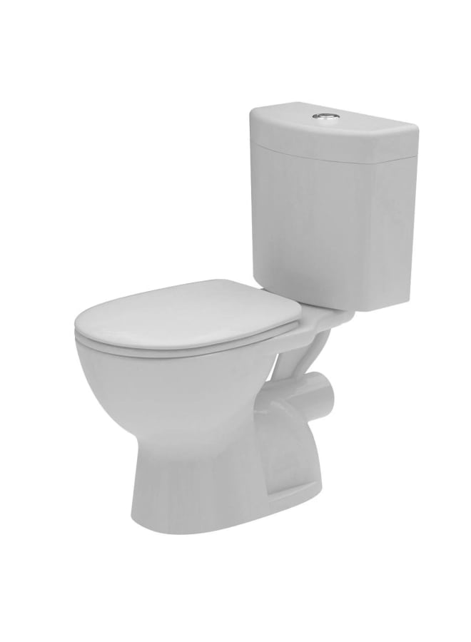 Duravit Comodo Toilet Floor Standing Vertical Outlet with Douche , Ceramic White - Image 2