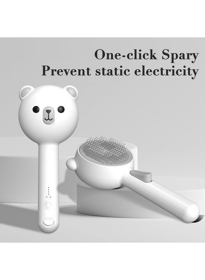 Generic Self-Cleaning Pet Grooming Brush with Steam & LED Lights - 3-in-1 Anti-Static Deshedding Tool for Dogs & Cats, Gentle Mist Spray & Hair Removal  - Image 4