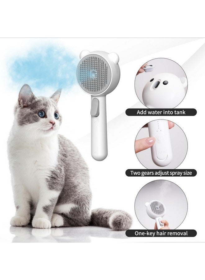 Generic Self-Cleaning Pet Grooming Brush with Steam & LED Lights - 3-in-1 Anti-Static Deshedding Tool for Dogs & Cats, Gentle Mist Spray & Hair Removal  - Image 3