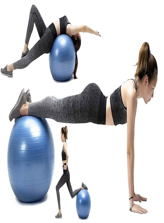 Wishbone Anti-Burst Exercise Heavy Duty Gym Ball Non-Slip Stability Ball Anti Burst Yoga Ball for Total Body Fitness Gym Ball with Foot Pump - Image 2