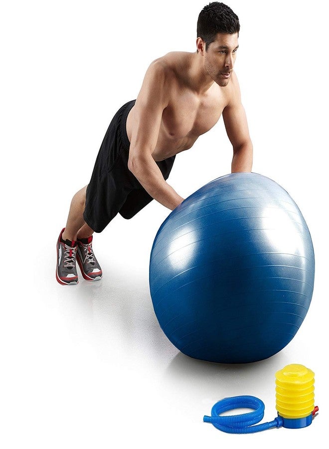 Wishbone Anti-Burst Exercise Heavy Duty Gym Ball Non-Slip Stability Ball Anti Burst Yoga Ball for Total Body Fitness Gym Ball with Foot Pump - Image 3