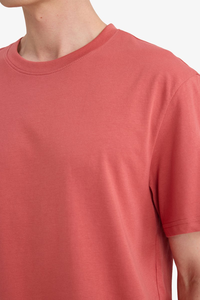 DeFacto Pink Man Cotton Basic T-Shirt Casual - Image 3
