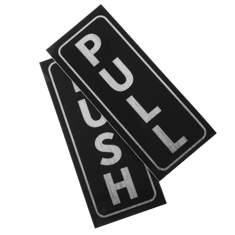 4 pcs Push Pull Door Stickers for Glass Doors Self-Adhesive Sign Decals Easy to Adhesive Push Pull Labels Signs for Office Home - Image 3