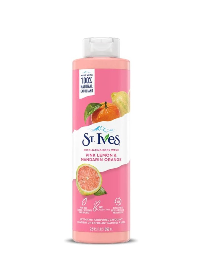 St. Ives Pink Lemon & Orange Body Wash 650ml - Image 1