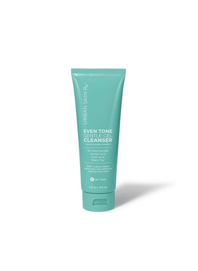 Urban Skin Rx Even Tone Gentle Gel Cleanser Improves The Look Of Dark Spots Brightens And Deep Cleans Foaming Daily Cleanser With Kojic Acid Azelaic Acid Niacinamide And Black Tea 4 Fl Oz  - Image 1