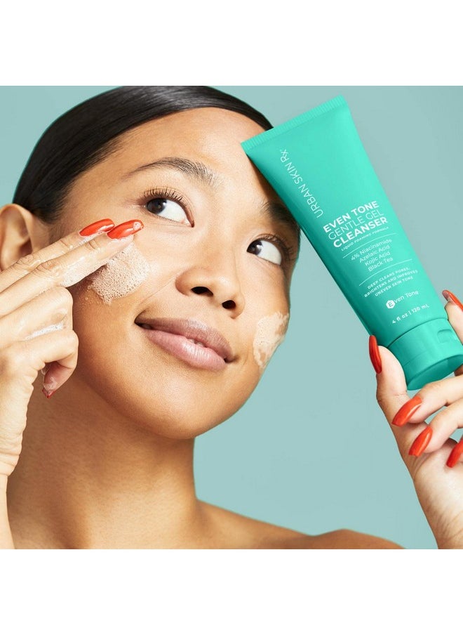 Urban Skin Rx Even Tone Gentle Gel Cleanser Improves The Look Of Dark Spots Brightens And Deep Cleans Foaming Daily Cleanser With Kojic Acid Azelaic Acid Niacinamide And Black Tea 4 Fl Oz  - Image 3