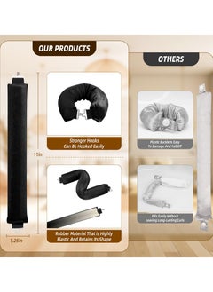 Meiyilan Heatless Hair Curler Jumbo Set, Overnight Rods for No Heat Curls - Velvet Satin Flexi Rods Sleep in Curlers Blowout, Hair Styling Accessories with Silk Scarf  - Image 4