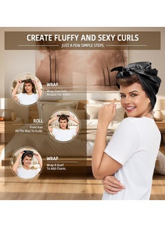 Meiyilan Heatless Hair Curler Jumbo Set, Overnight Rods for No Heat Curls - Velvet Satin Flexi Rods Sleep in Curlers Blowout, Hair Styling Accessories with Silk Scarf  - Image 5