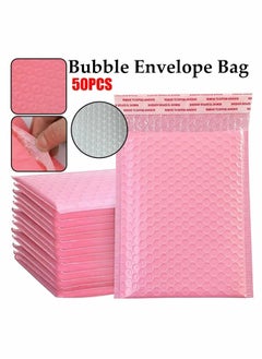 Generic 50pcs Self-Seal Bubble Out Bags Anti Static Bubble Bags Cushioning Wrap Pouch for Shipping,Storage and Moving (Pink, 20x15cm)  - Image 5