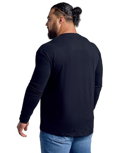 True Classic Long Sleeve Shirts for Men — Mens Long Sleeve Tee-Shirts, Henley Shirts for Men or Waffle-Knit Thermal T-Shirts - Classic Crew Neck - Regular, Pack of 3, Variety, L - Image 2