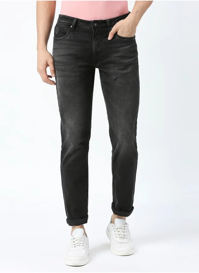 لومان بي جي 3 Mid Rise Low Fade Jeans with Pocket Detail