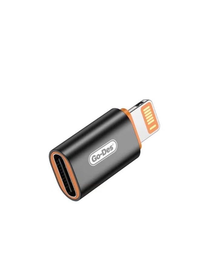 Go-Des Type C to Lightning-Go-Des Type-C to Lightning Charging and Audio Supported Converter 120W Go Des GD-CT063C Charging and Audio Supported Converter 120W Go Des GD-CT063 - Image 1