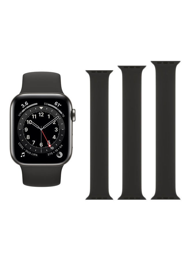 NIBEMINENT - 3-Piece Solo Band for Apple Watch Black - Image 1