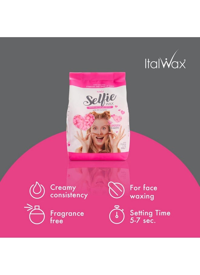 ItalWax - Italwax Face Selfie 500g / 1.1lb - Delicate hard wax for face with oil complex - Perfect for waxing eyebrows, upper lip and sideburns - Image 1