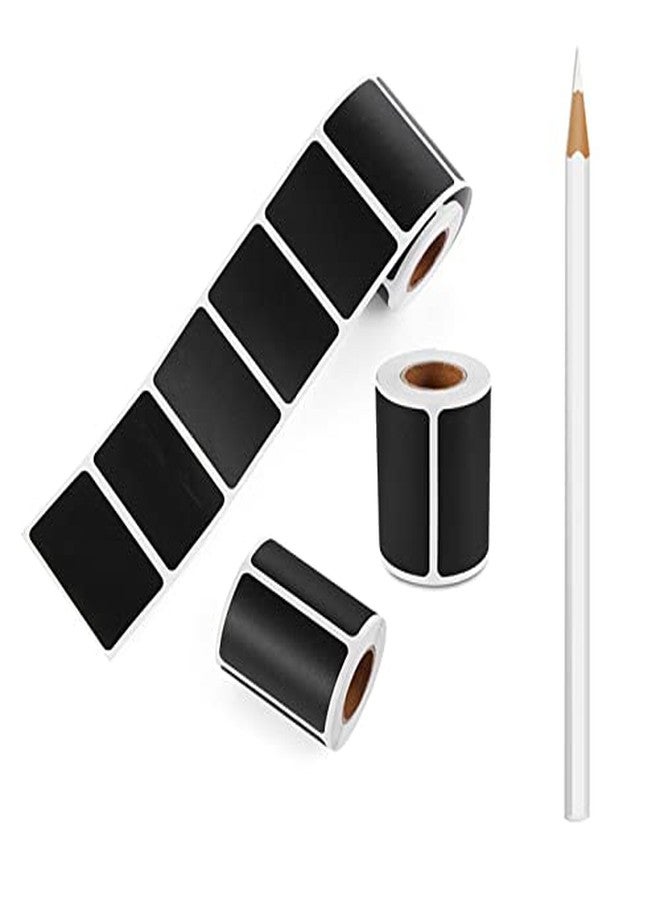 JURUOXIN 187 Pieces Waterproof Chalkboard Labels with Pen Reusable Blackboard Stickers for Jars, Canisters, Kilner Jars, Scrapbooking, Food Storage Labels, Weddings (4cm x 2.5cm, Black) - Image 1