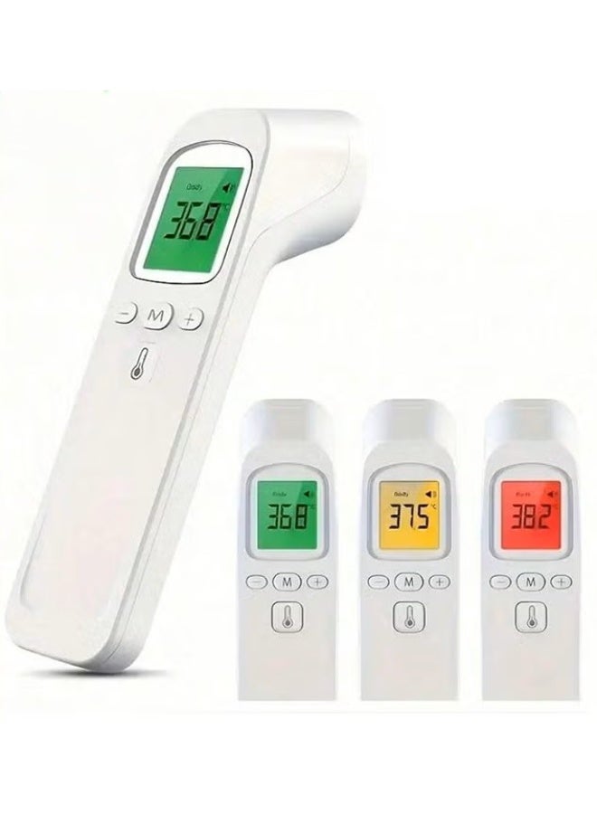 يوكانبي ميزان حرارة رقمي بالأشعة تحت الحمراء لقياس الجبهة بدون تلامس – مناسب للبالغين والأطفال | إنذار الحمى، شاشة LCD، وظيفة الذاكرة، قراءة دقيقة وسريعة - Image 1