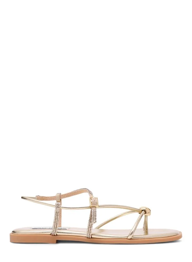 Steve Madden Tiki-R Gold Women's Flat-Casual Sandals