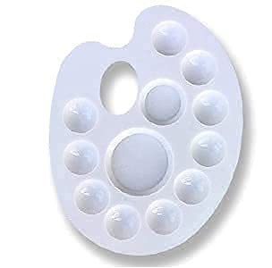 FIRST CLICK Art 12 Wells 301 Kidney/Oval Shaped Plastic Palette Size 17cms X 22cms - Image 2