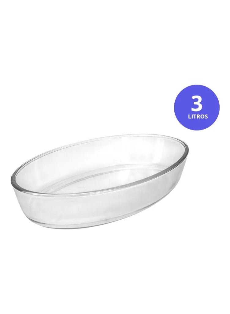 طقم أطباق بايركس زجاج حراري شفاف 3 قطع (1.5 لتر – 2.0 لتر – 3.0 لتر) - Image 2