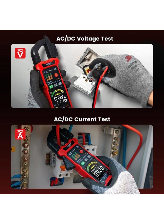 KAIWEETS Digital Intelligent Clamp Meter,Professional Current Clamp, AC/DC Voltage Voltage NCV Temperature Inrush Current Measurement, KC602 - Image 4