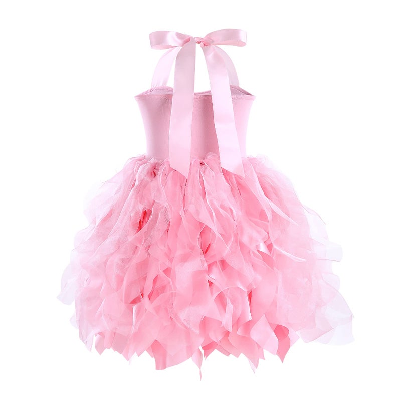 Suppromo Pink Tulle Birthday Dress for Girls Kids Tutu Sequin Princess Party Dresses for Baby Girls Prom Sneaker Ball Gown Dance Pageant Graduation Christmas Outfit 7-8T - Image 4
