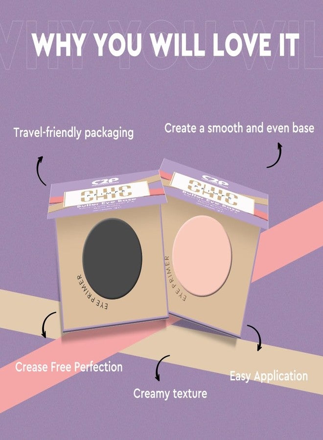 C2P PROFESSIONAL MAKEUP C2P Pro Chic Butter Eye Makeup Base Primer | Fixing Pigment & Glitters | Waterproof, Long-Lasting | Hold Eyeshadow | Infused with Vitamin E & Shea Butter | White- Pink, 4g (Pink) - Image 4