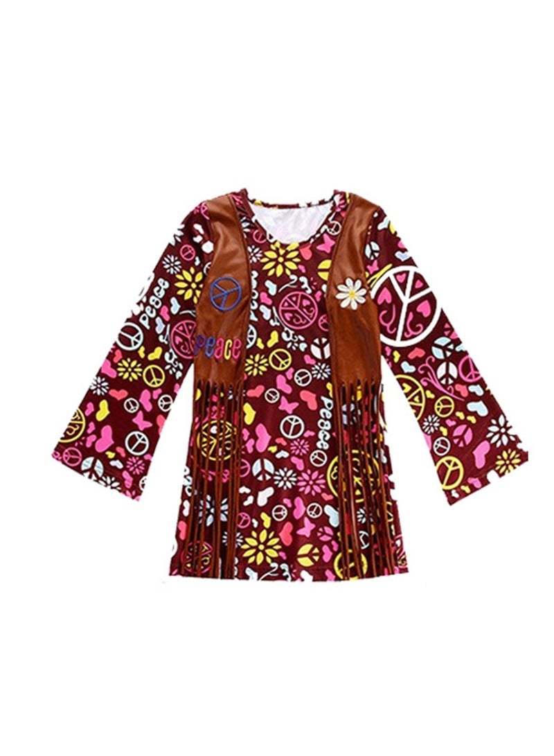 Kids Fringe Hippie Clothing Vintage Hippie Retro Performance Clothes Party Clothing - Image 4