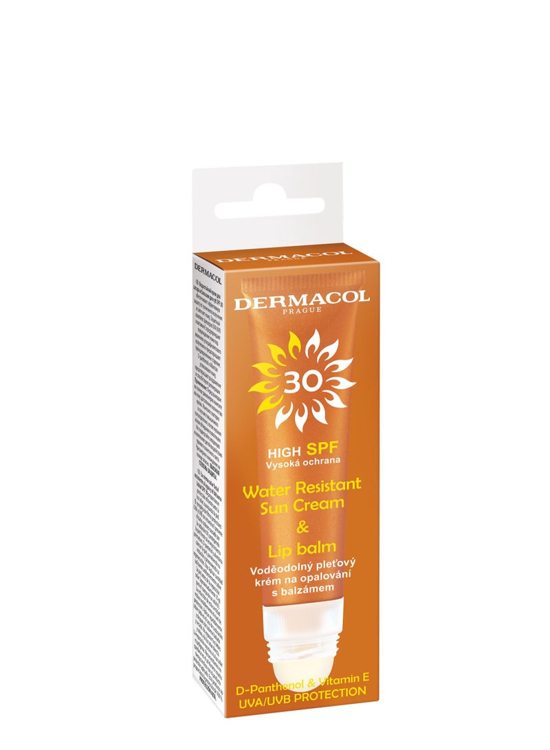 Dermacol SUN Water Resistant Cream SPF30 and Lip Balm  30ml + 3.2 ml - Image 1