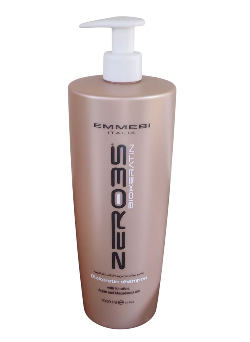 Zero35 Biokeratin Shampoo with Argan and Macadamia Oils - 1000ml