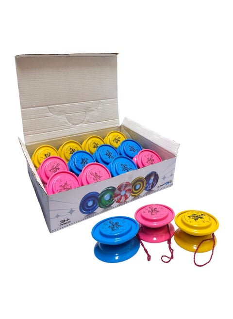 1 Box of 12pcs Metal Super Yoyo for Kids Beginners Responsive Yoyo Toys