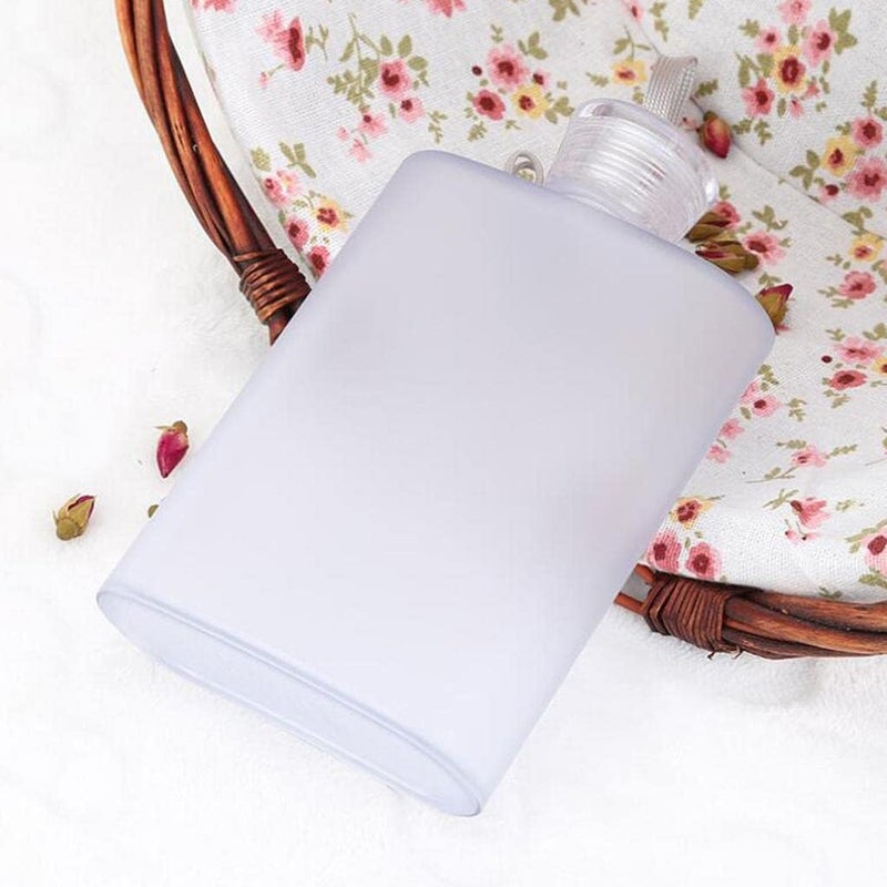 كلاراكو زجاجة مياه أنيقة محمولة مسطحة خالية من مادة BPA، بتصميم دفتر ملاحظات، مناسبة للرياضة، لون أبيض، 16 × 10.1 سم - Image 2