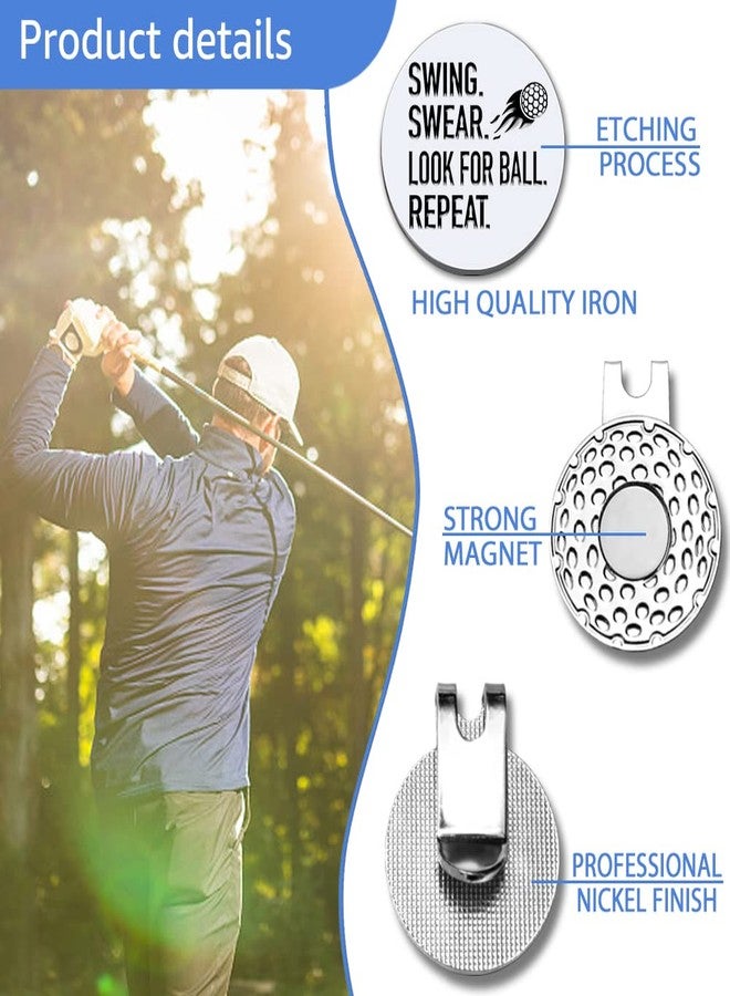 GEYGIE Swing Swear Look for Ball Repeat Golf Ball Marker with Magnetic Hat Clip, Funny Golf Accessories Gifts for Men Women, Golf Gifts for Men Woman, Birthday Gifts for Golf Fan, Golf Novelty Gift - Image 3